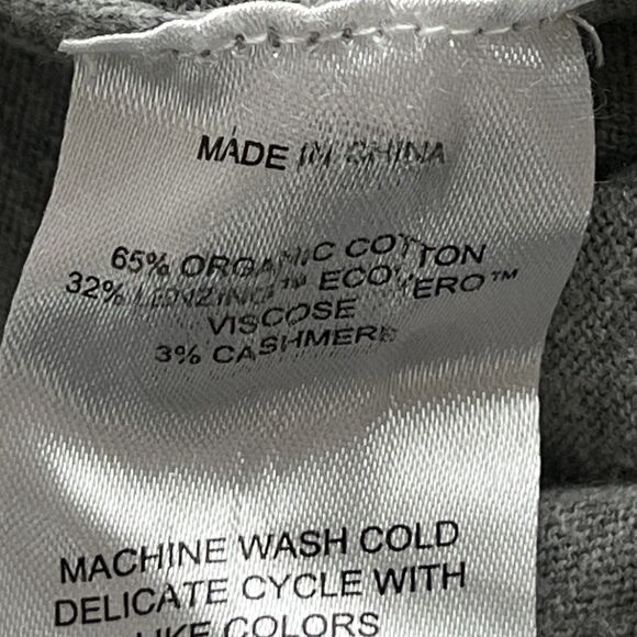 Quince Sweater Organic Cotton Cashmere Viscose Blend XL Preppy Minimal Classic - Picture 6 of 7